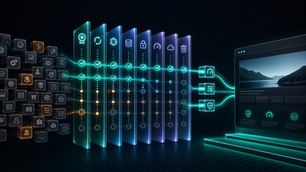 Componenti WordPress valutati attraverso controlli di sicurezza, compatibilità e prestazioni