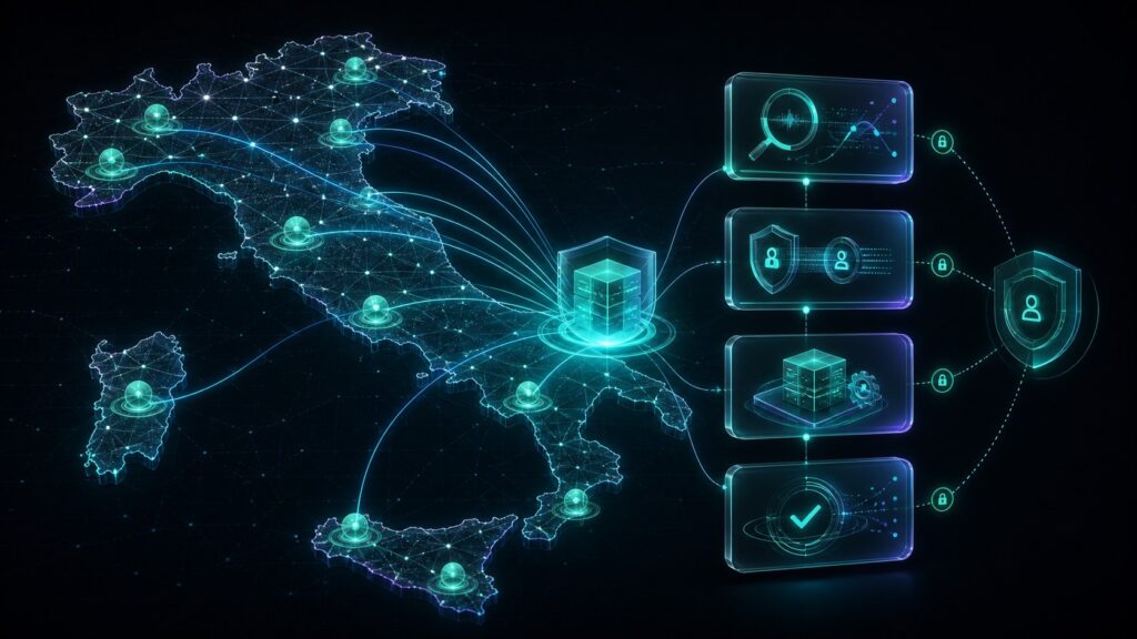 Collaborazione tecnica nazionale collegata a un sito attraverso accessi remoti sicuri e verificabili