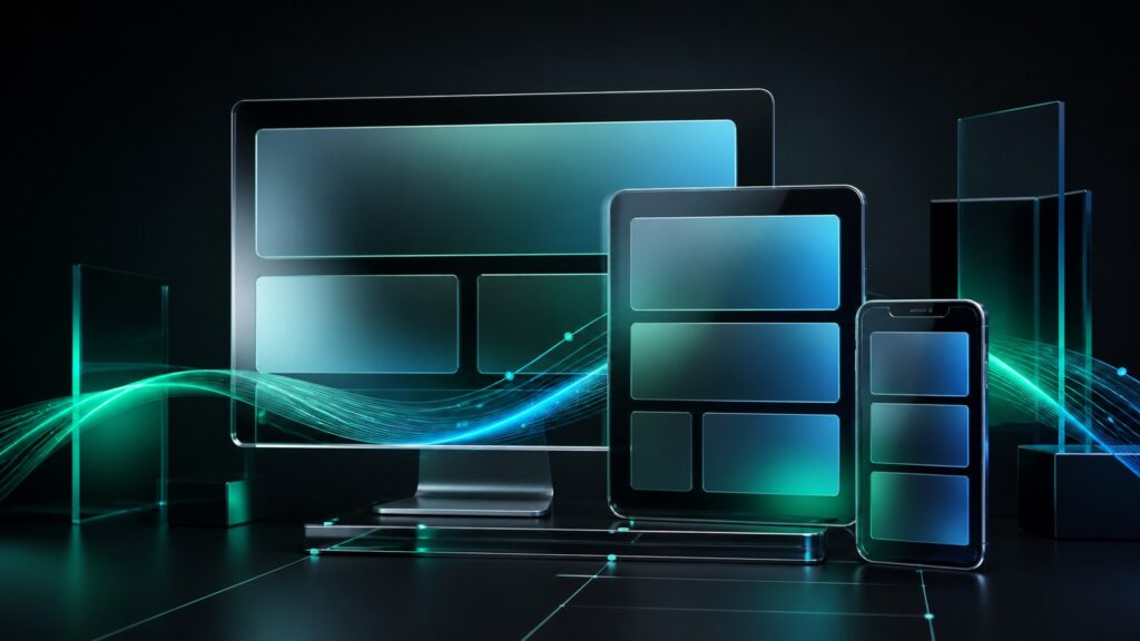 Layout web semplice e coerente su desktop, tablet e smartphone